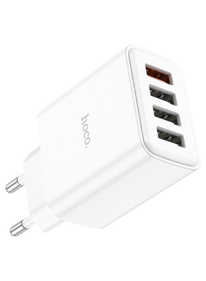 Hoco C102A 18W QC3.0 Charger with 4 Ports – Fast and Efficient Charging - Image 1